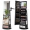 Jewelry Storage Cabinet with Full-Length Mirror and Lockable Door